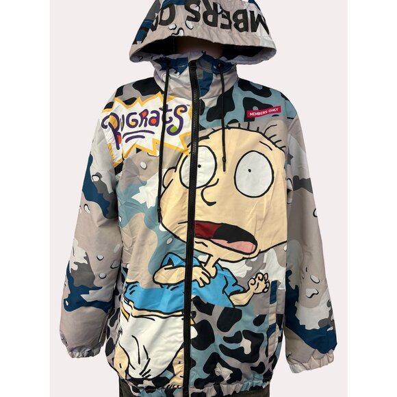 Members Only Other - Members Only X Nickelodeon Men's Grey Camo Rugrats Windbreaker Sz M SKU 6026
